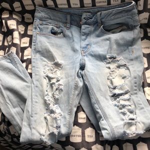 Super distressed AE jeans